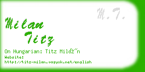 milan titz business card